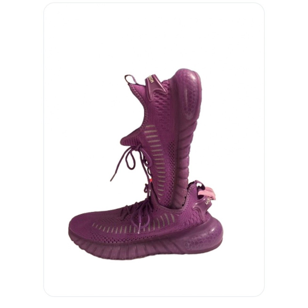MOERDENG Unisex Purple Breathable Fashion Sneaker Damping Running Walking Shoes